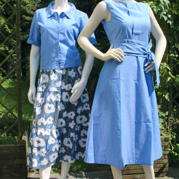 Kleid+Bluse hellblau